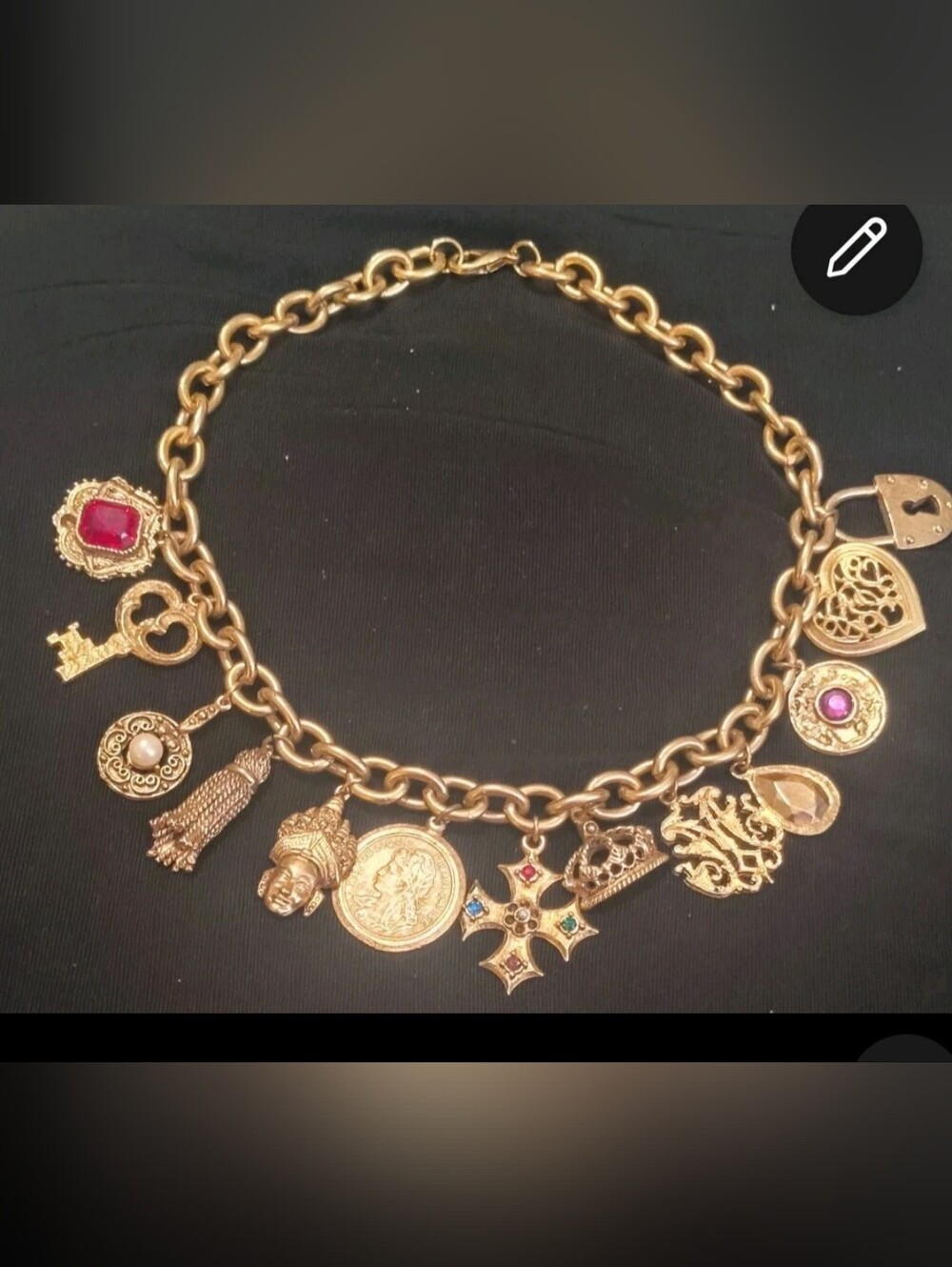Vintage Ecustan Couture Runway Necklace